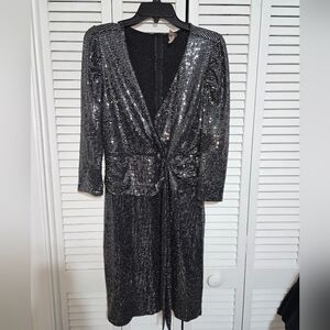 Gibiu Women's 1X Sparkling Black Dress